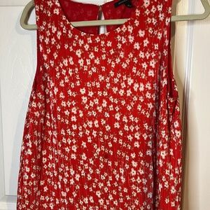 Banana Republic Red and White Floral Blouse